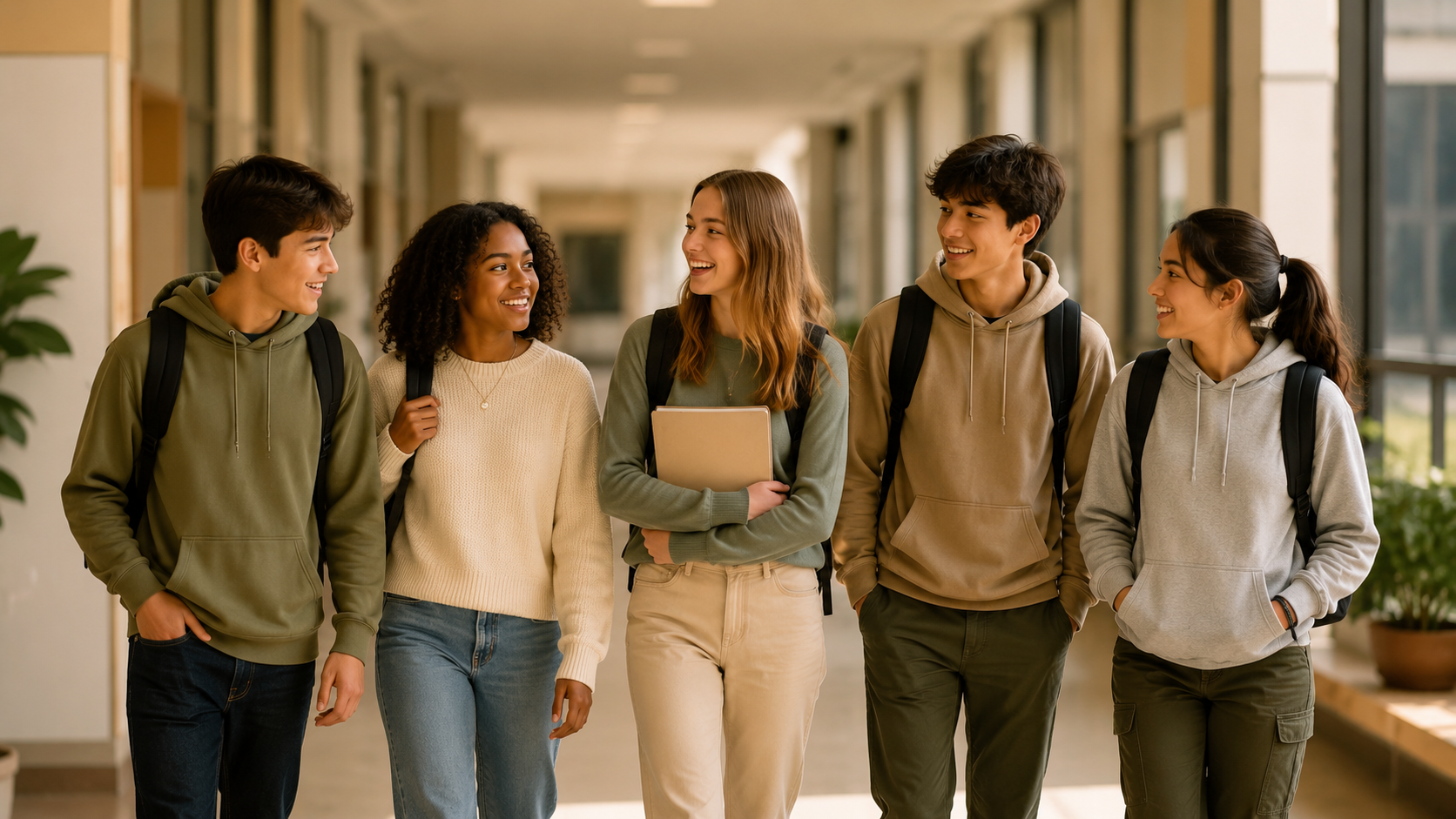 School hallway and student support setting